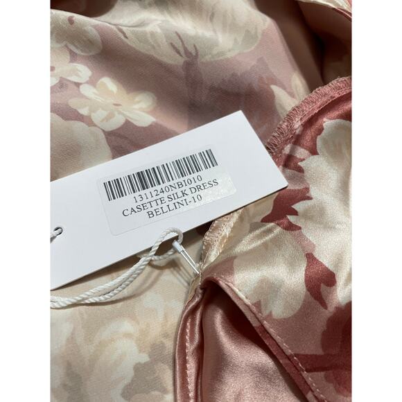 NWT- Reformation Silk Floral Casette Dress - Picture 5 of 6